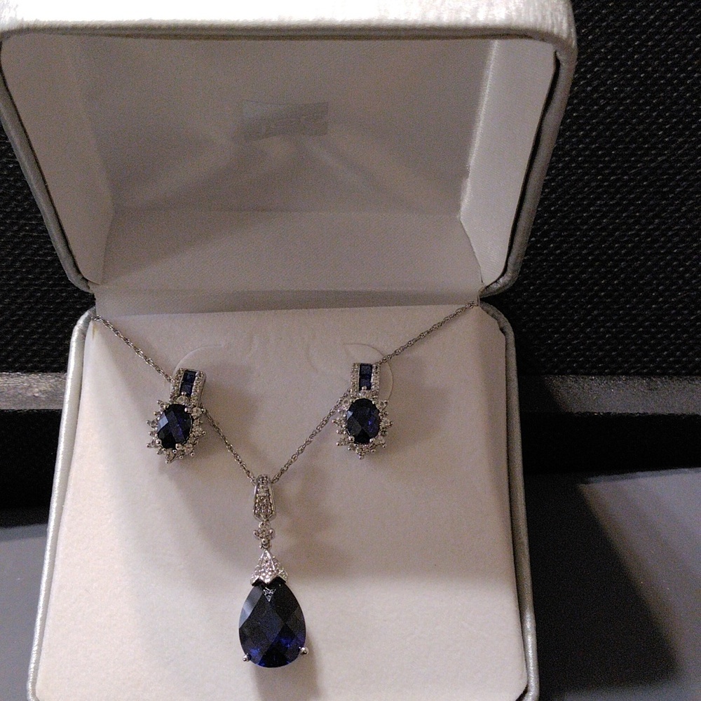 Earrings and necklace